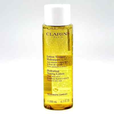 Clarins Hydrating Toning Lotion Normal or Dry Skin 6.7 Oz / 200ml *Band New*