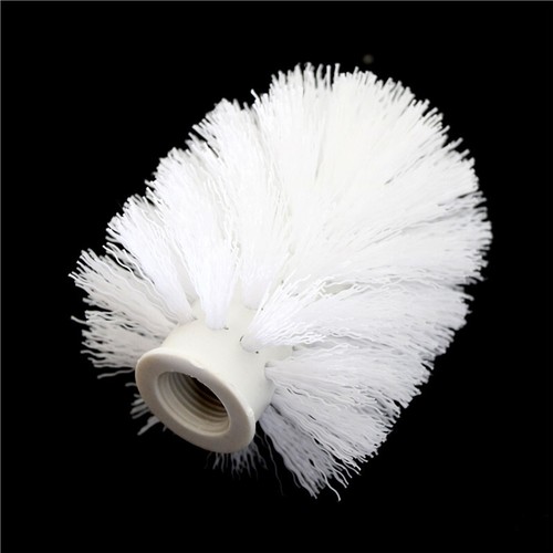White Toilet Brush Head Holder Replacement Bathroom WC Cleaning Brush