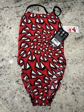 Dolfin - Red Mako Size 30 - Graphlite Series Lycra One Piece Swimsuit New Tags
