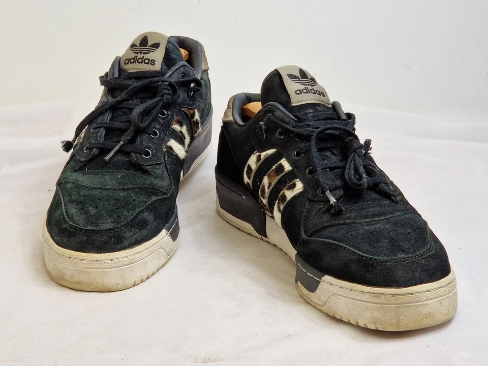 Adidas Original Rivalry Low Leopard design Sneaker Suede Black UK 10.5 EU 45 1/3 - Image 3 of 4