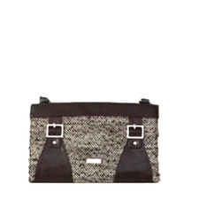 Miche Classic Shell Only Roxanne Brown & White Tweed With Buckles