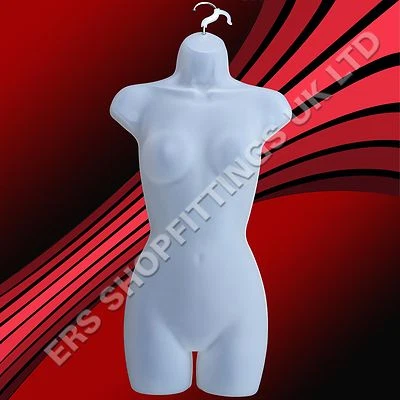 NEW Female Hanging Body Form Retail Display Mannequin (fullsdl)- SEMI CLEAR