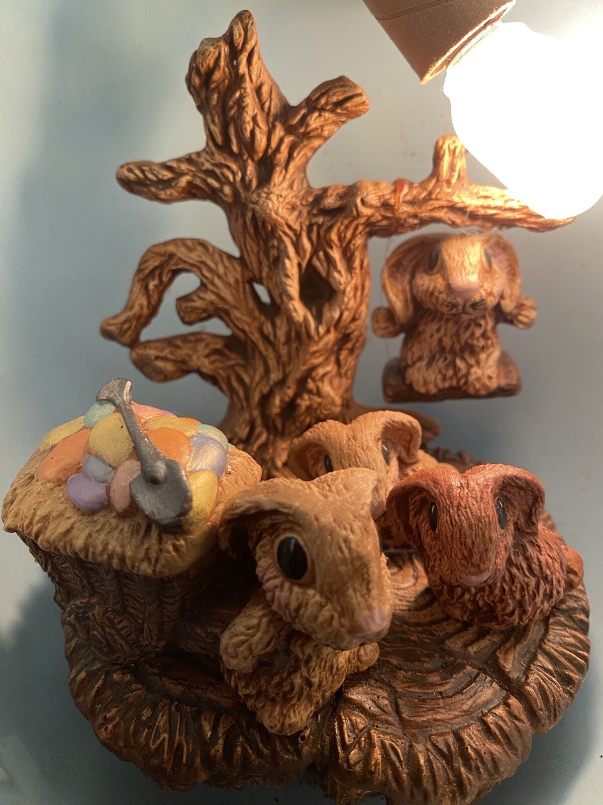 Vintage Easter Bunny Rabbit Ceramic Egg Diorama Lighted Easter Egg EBay Vintage easter bunny rabbit ceramic egg diorama lighted easter egg ebay