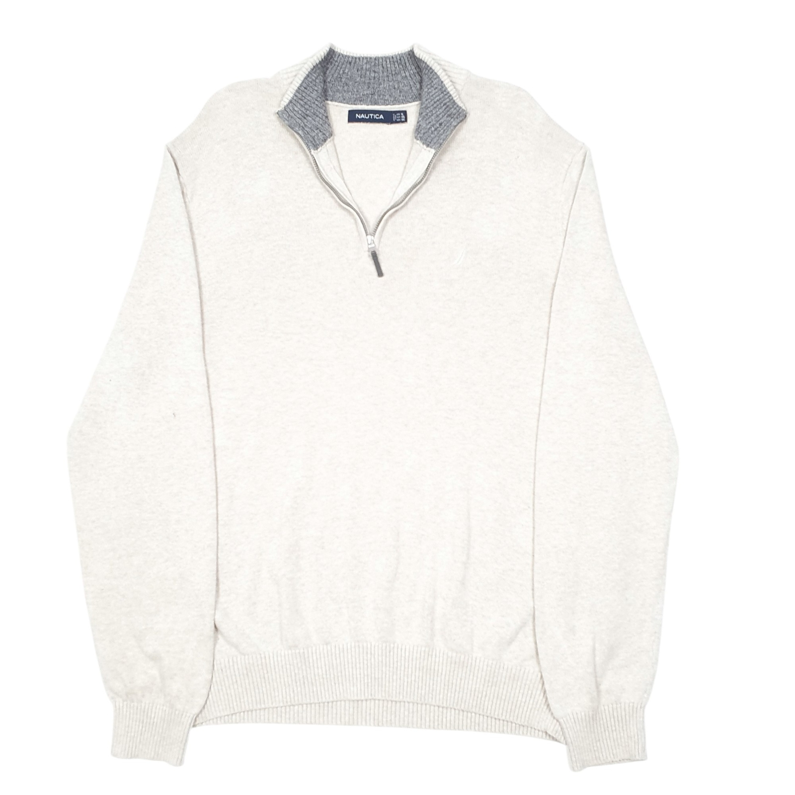 NAUTICA 1/4 Quarter Zip Knit Jumper Sweatshirt Mens XL