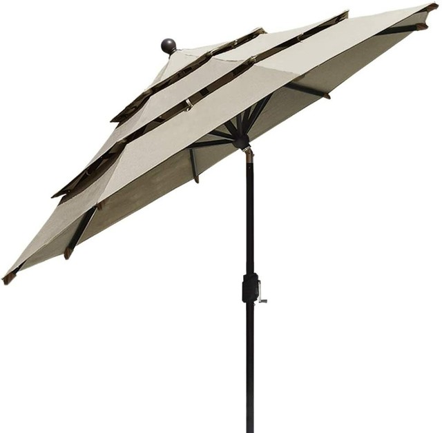 Eliteshade Sunbrella 11ft 3 Tiers Market Umbrella Patio Outdoor 11ft Royal Blue For Sale Online Ebay