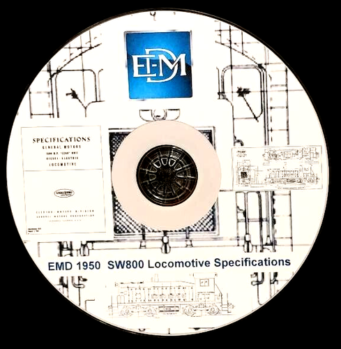 EMD 1950 SW-800 Locomotive Specifications Promotional Book PDF Pages on DVD - Picture 1 of 5