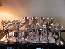 21 Plator Silver Goblets