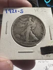 1921-s Walking Liberty Silver Half Dollar VF                       #608