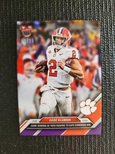Cade Klubnik Clemson 2024 Bowman U NOW Football Card 42 Purple Parallel 12/25