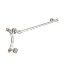 Concerto 24" Cuttable Towel Bar 6" Offset Pull Shower Door Combo Polished Nickel