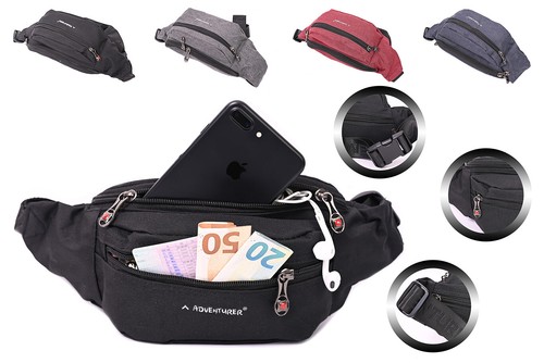 Bauchtasche für Damen und Herren Gürteltasche Hüfttasche Outdoor Groß Handyfach