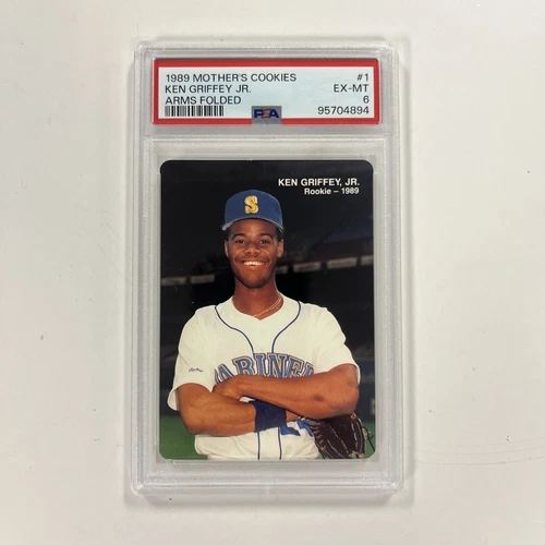 1989 Mother's Cookies #1  Ken Griffey Jr. #1  Arms Folded  PSA 6  fresh slab