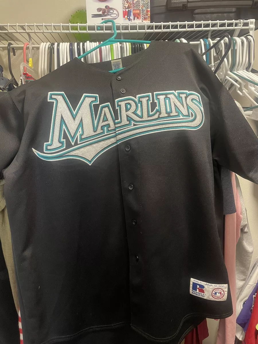 Florida Marlins Alt Black Jersey. Size XL