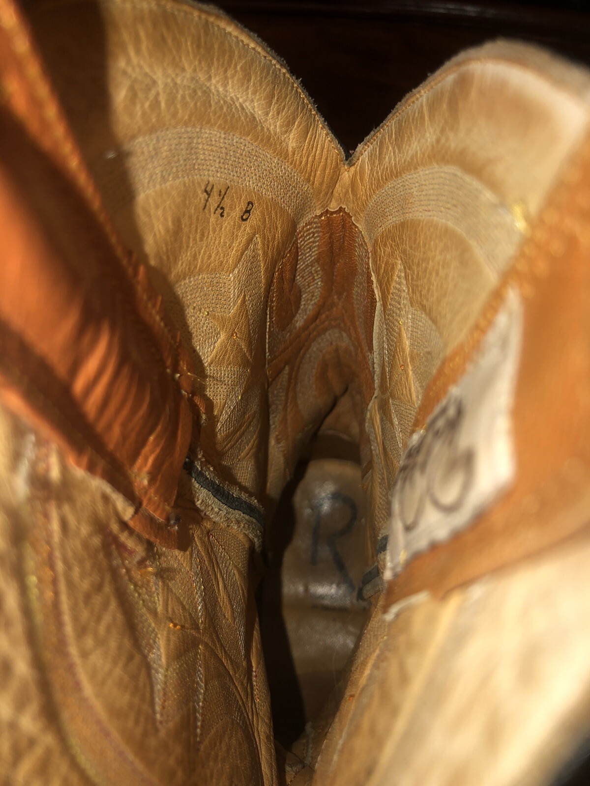 Rod Patrick Bootmakers Black/Rust Leather Cowboy … - image 10