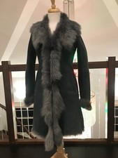 Stock Clearnce Brand New High End Dark Grey Toscana Shearling Coat.