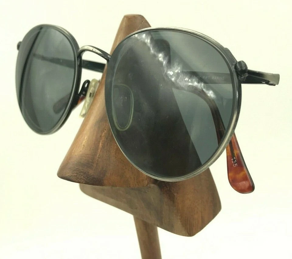 Gafas de sol redondas de metal marino peltre Bugle Boy BB-57 de colección marcos Japón Foto 3 de 4