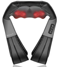 Nekteck Shiatsu Neck and Back Massager with Soothing Heat, Electric Deep Tissue