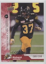 2018 Upper Deck CFL Red 100/150 Richard Leonard #87 o1h