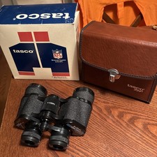 Vintage Tasco NFL Binoculars 8x40mm Wide Angle 1000M 1982 With Brown Case