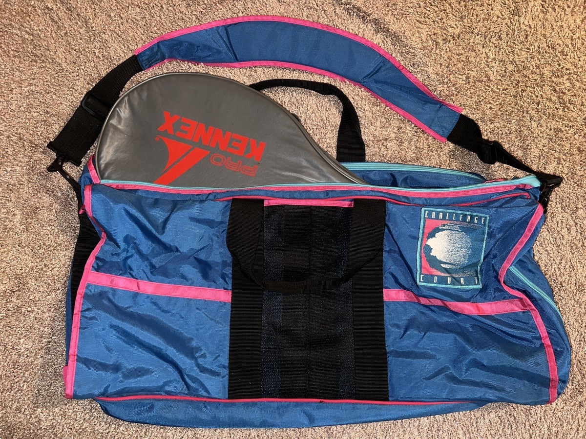 90s archiveBETTYS BLUE ボンテージジャケット 3連バックル Nike Challenge Court Andre Agassi Duffel Tennis Bag Blue Pink Trim