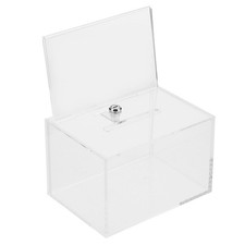 Clear Acrylic Donation Box Suggestion Box Transparent Ballot Box for Fundraising