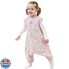 HOMEAL 1.0Tog Sleep Sack with Legs, Toddler Sleep Sacks 12m-2t, Rose