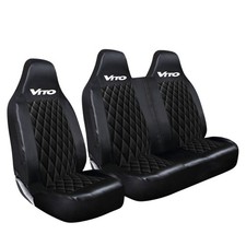 MERCEDES VITO Heavy Duty Diamond Quilted Leatherette Van Seat Covers 2+1