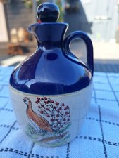 Vintage Saltglaze Lindisfarne Small Mead Jug,pheasant/shotgun In Nice Condition