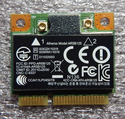 Atheros AR5B125 ~ WN6607AH-H1 ~ WiFi WLAN ~ HP P/N 670036-001