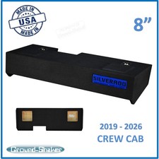Chevy Silverado 2019-2026 Crew Cab 8" Dual Solo Baric Subwoofer Enclosure