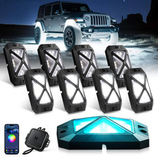 Mictuning C4 8 Pods Rgbw Led Rock Lights - Color Changing App Underglow Neon Kit Mictuning C4 8 Pods Rgbw Led Rock Lights - Color Changing App Underglow Neon Kit
