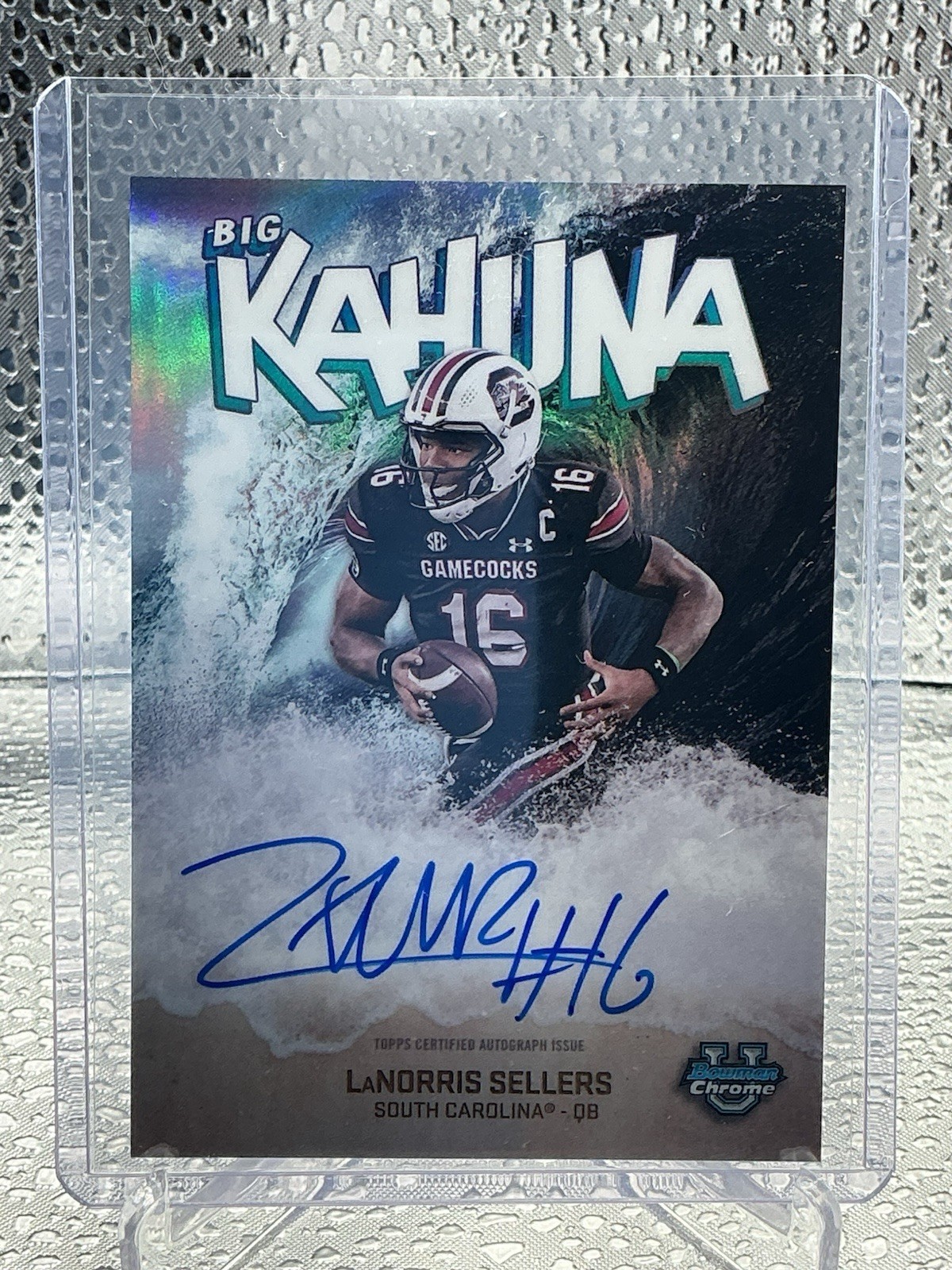 LaNorris Sellers 2025 Bowman U Chrome Big Kahuna Auto Case Hit