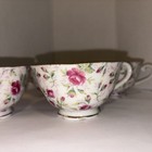 Set of 4 Vintage Lefton China Hand Painted Rose Chintz Teacup #637 Very Good! — photo 3