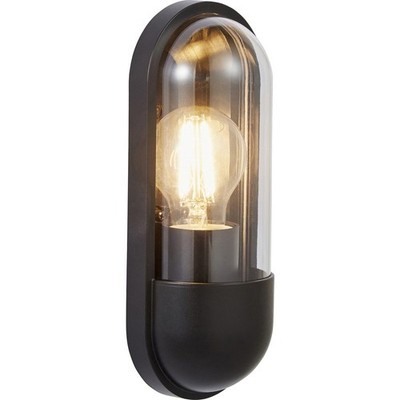 Pilule Schwarz Außen Wandleuchte IP54 Moderne Up Down Beleuchtung 10W Max LED E27