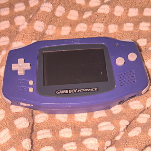 Nintendo Game Boy Advance Purple Handheld System Console w/ Headphone Jack