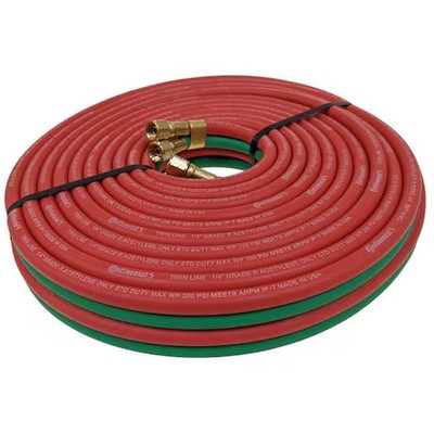 Continental Twr-04-050Bb Twin Line Welding Hose, 1/4'', 50 Ft.
