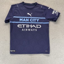 Manchester City Youth L 12-13 Puma Soccer Jersey Etihad Airways Navy