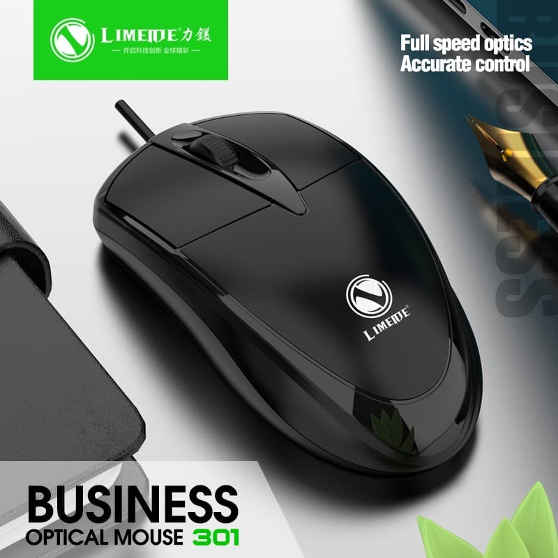 301 Wired USB Optical Mouse Office, Gaming & Business Mouse for Laptop Computer