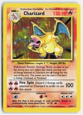 Charizard 4/102 Holo Rare Base Set Unlimited Pokemon Print Line