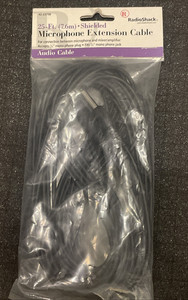 25 ft 1/4 male to 1/4 female mono extension cable