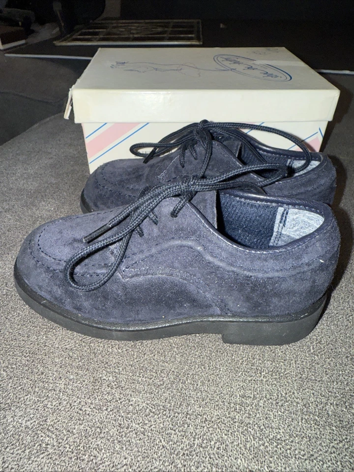 Zapatos de vestir de gamuza azul para niños pequeños talla 6 1/2 W Hush Puppies Nordstrom Foto 3 de 4