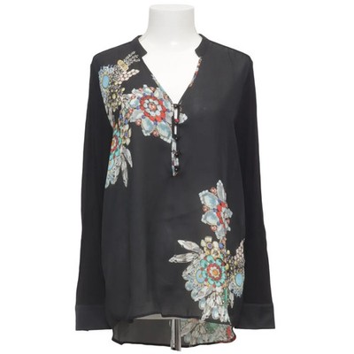 Expresso, Bluse, Größe: 40, model: pamela, Schwarz/Mehrfarbig #DBV