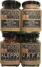 Salt & Peppers  Set by  - Includes Aleppo Pepper, Urfa Biber Pepper, Black