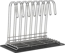 Stainless & Silicone Bag Drying Rack with Mat – Collapsible