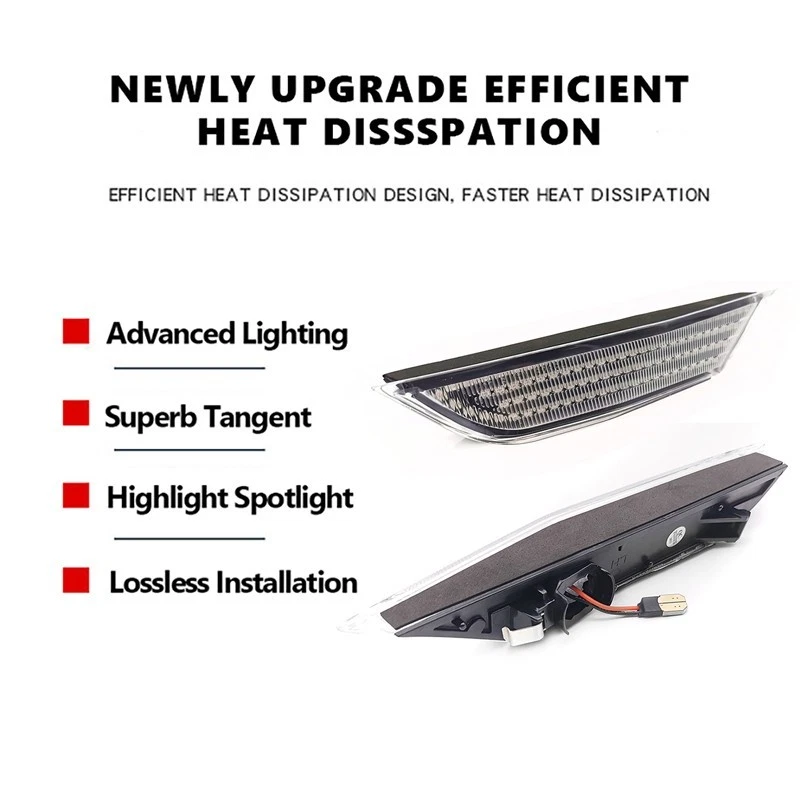 Dynamic Clear Front Corner Lamps For Nissan GTR R35 Coupe Nismo V6 07-22 - Imagem 3 de 4