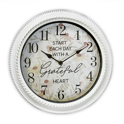   12'' Analog Wall Clock Quartz Movement Battery-Powered Inspirational Wall Clock