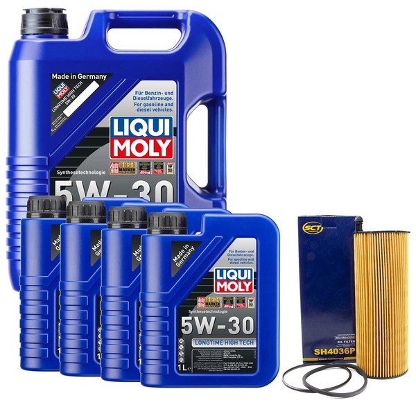 MotoröL Set High Tech 5W-30 Liqui Moly 9 Liter + ÖLfilter FüR Audi A6 Q7 A8 VW-image