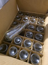 24 Clear Glass Bottles 187ml