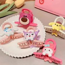 Cute Trendy Cartoon Hair Claw Clips Set of 4 Different Color 