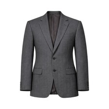 Blazer Sartoria Italiana Gessato Grau Schurwo...